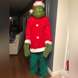 Dr. Seuss Grinch Santa Costume in Red and Green